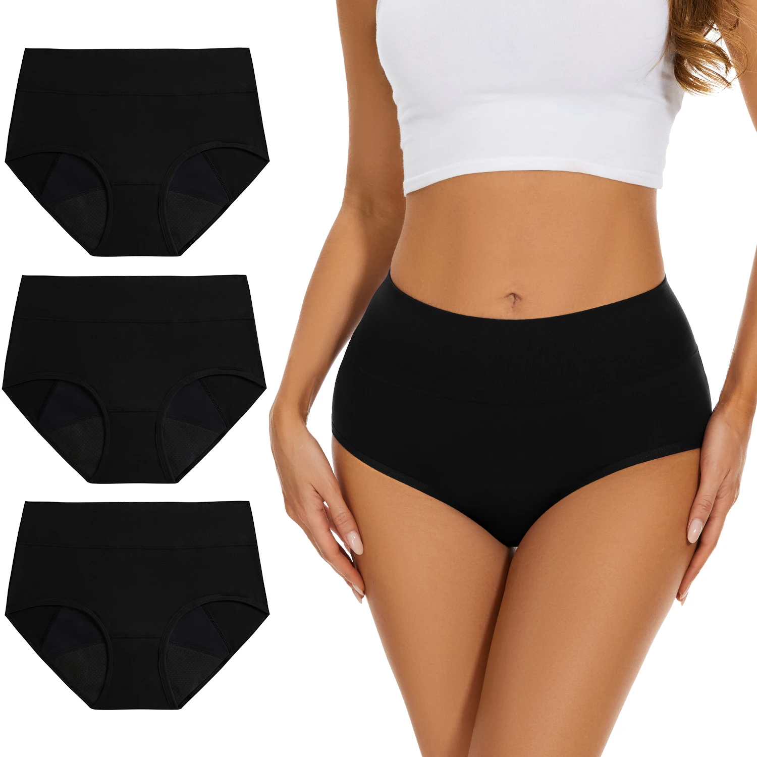 Period Panty Absorbent - 3 قطعة/الوحدة سراويل الحيض للحيض 4-Layer